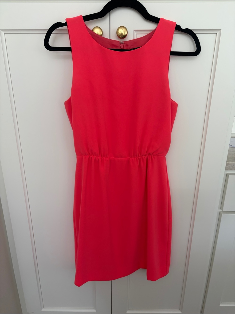 J. Crew Sleeveless Neon Coral Mini Dress